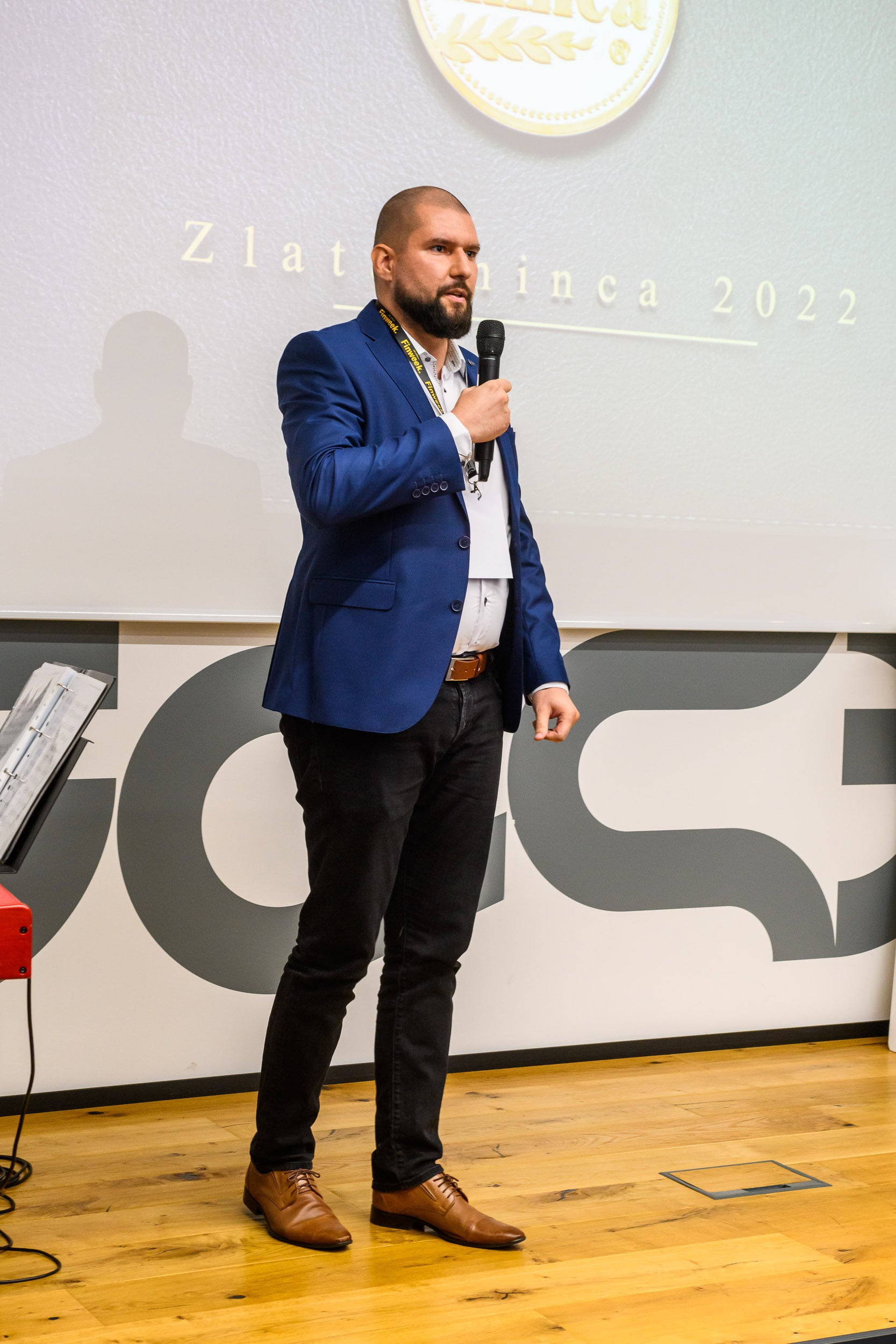 Finappie Co-founder Tomáš Tibenský at Zlata Minca 2022 event